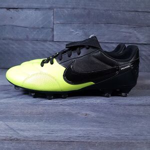 NIKE Premier III FG Kangaroo Leather Soccer‎ Cleats Mens 8 Womens 9.5 Black Volt